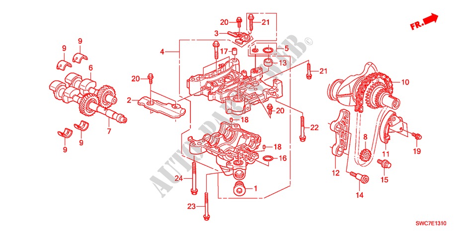 AUSGLEICHSWELLE(2.0L) für Honda CR-V EXECUTIVE 5 Türen 6 gang-Schaltgetriebe 2011