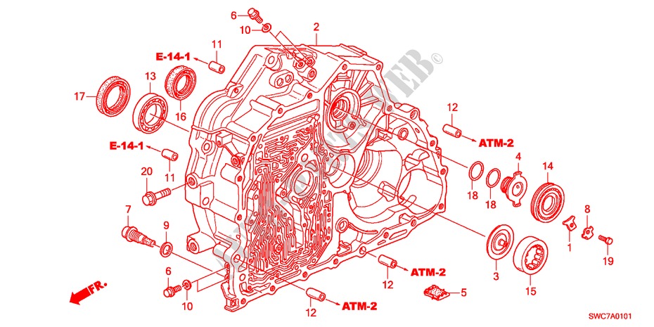 DREHMOMENTWANDLERGEHAEUSE(2.4L) für Honda CR-V RV-SI 5 Türen 5 gang automatikgetriebe 2011