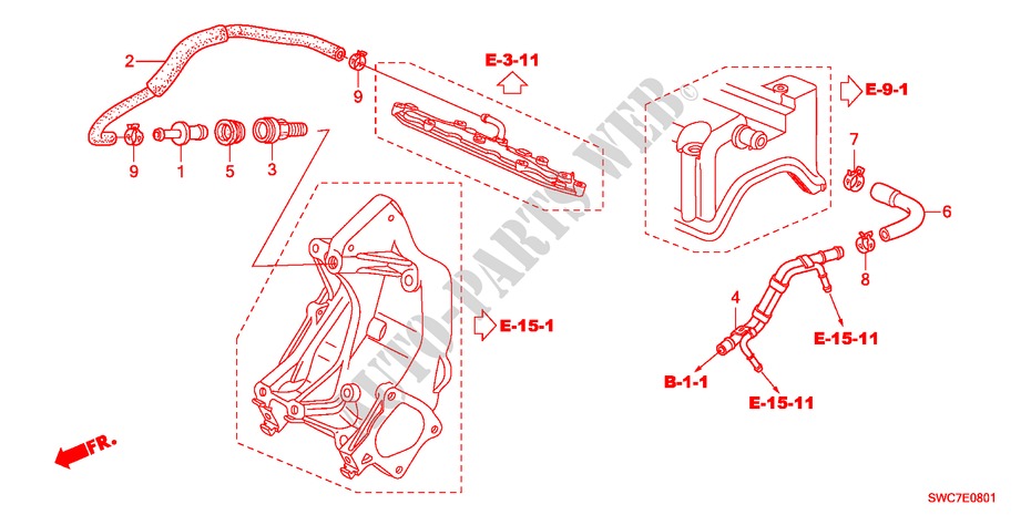 ENTLUEFTUNGSROHR(2.4L) für Honda CR-V RV-SI 5 Türen 5 gang automatikgetriebe 2011