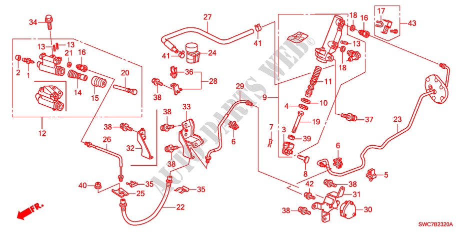 HAUPTKUPPLUNGSZYLINDER(2.0L)(2.4L)(LH) für Honda CR-V EXECUTIVE 5 Türen 6 gang-Schaltgetriebe 2011