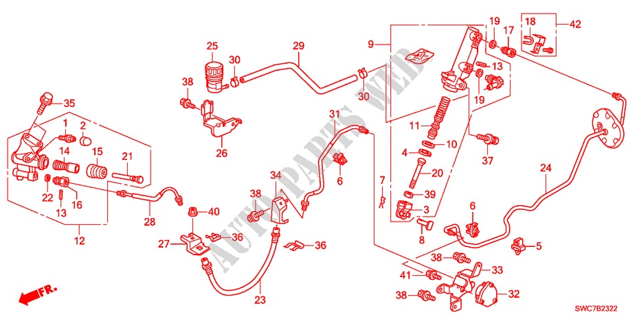 HAUPTKUPPLUNGSZYLINDER(DIESEL)(LH) für Honda CR-V DIESEL 2.2 ELEGANCE 5 Türen 6 gang-Schaltgetriebe 2011