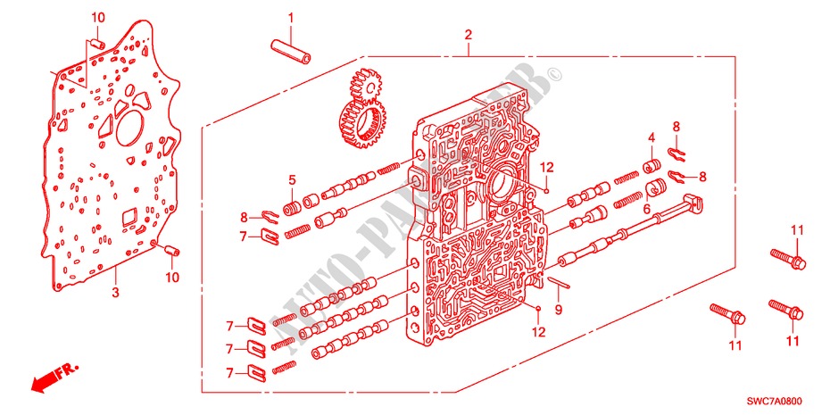 HAUPTVENTILKOERPER(2.0L)(2.4L) für Honda CR-V EX 5 Türen 5 gang automatikgetriebe 2011