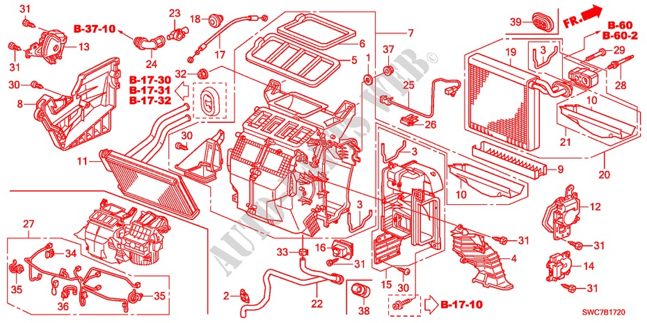 HEIZUNGSEINHEIT(LH) für Honda CR-V EXECUTIVE 5 Türen 6 gang-Schaltgetriebe 2011