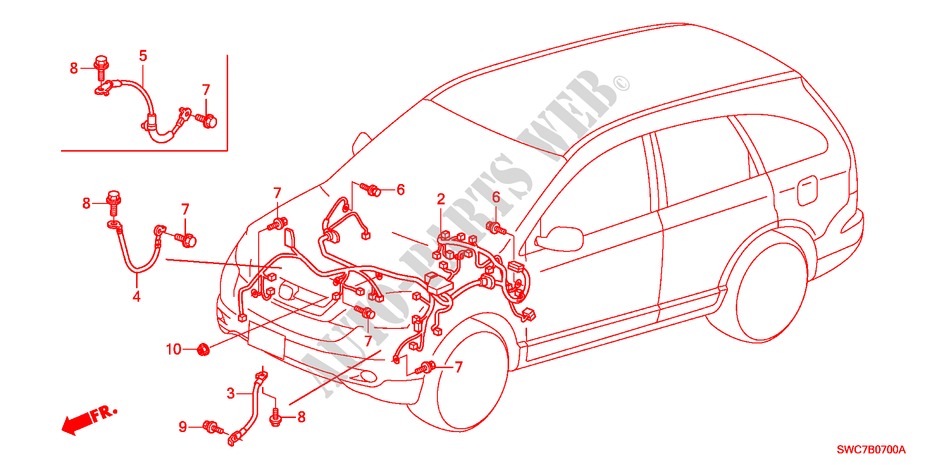 KABELBAUM(LH)(1) für Honda CR-V RV-SI 5 Türen 5 gang automatikgetriebe 2011