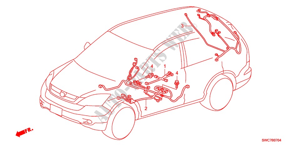 KABELBAUM(LH)(3) für Honda CR-V RV-SI 5 Türen 5 gang automatikgetriebe 2011