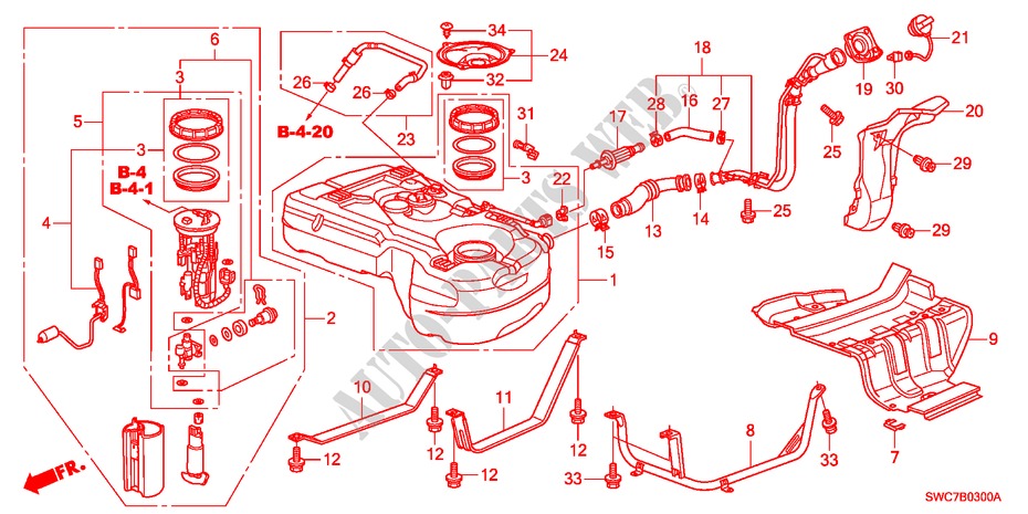 KRAFTSTOFFTANK(2.0L)(2.4L) für Honda CR-V EX 5 Türen 5 gang automatikgetriebe 2011