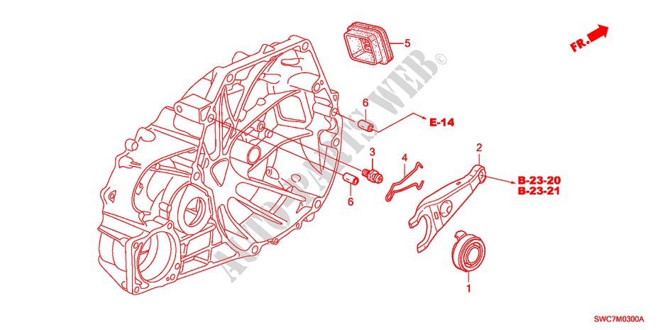 KUPPLUNGSFREIGABE(2.0L) für Honda CR-V EXECUTIVE 5 Türen 6 gang-Schaltgetriebe 2011