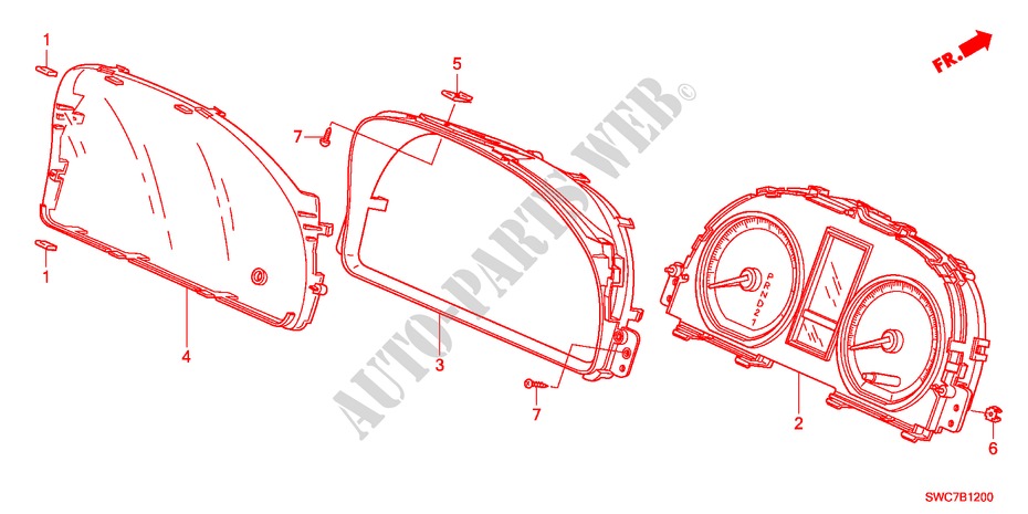 MESSGERAET für Honda CR-V ELEGANCE LIFESTYLE 5 Türen 6 gang-Schaltgetriebe 2011