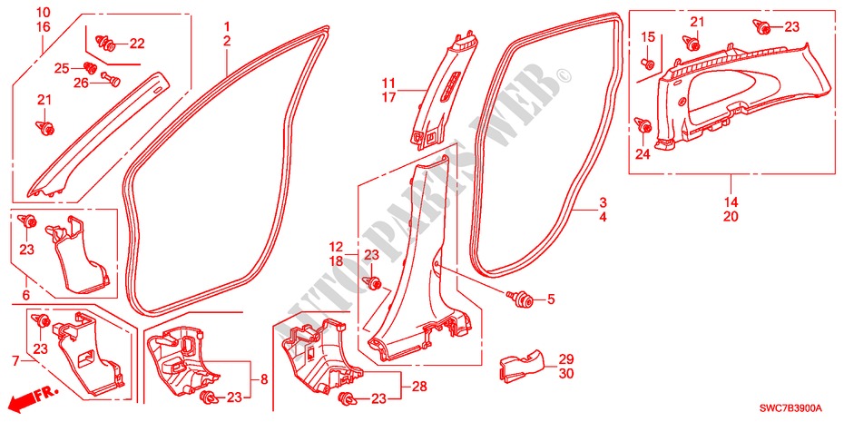 SAEULENZIERSTUECK für Honda CR-V DIESEL 2.2 ELEGANCE 5 Türen 6 gang-Schaltgetriebe 2011