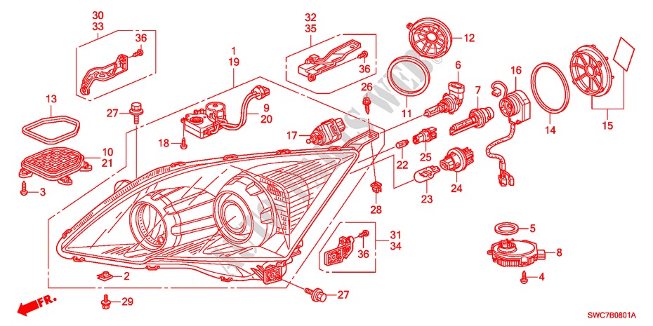 SCHEINWERFER(AFS) für Honda CR-V RV-SI 5 Türen 5 gang automatikgetriebe 2011