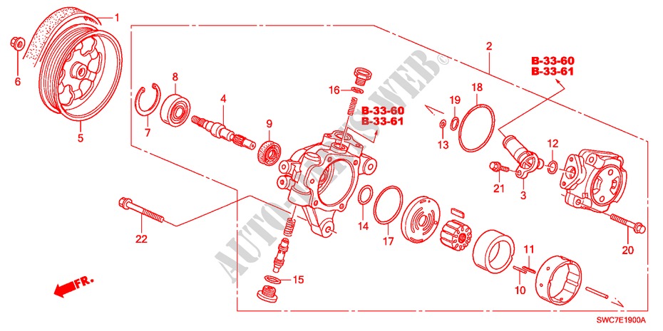 SERVOLENKPUMPE(2.4L) für Honda CR-V RV-SI 5 Türen 5 gang automatikgetriebe 2011