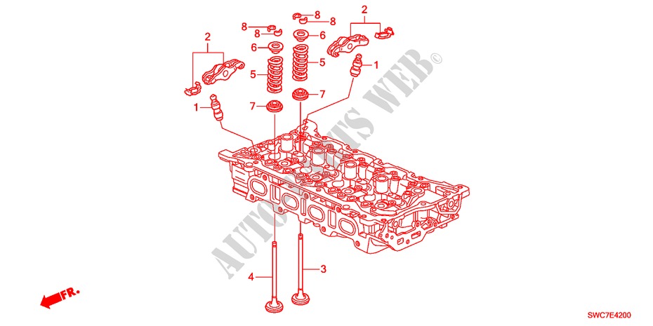 VENTIL/KIPPHEBEL(DIESEL) für Honda CR-V DIESEL 2.2 ELEGANCE 5 Türen 6 gang-Schaltgetriebe 2011