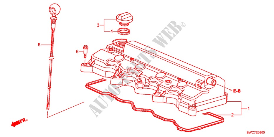 ZYLINDERKOPFDECKEL(2.0L) für Honda CR-V EX 5 Türen 5 gang automatikgetriebe 2011