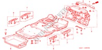 BODENMATTE für Honda SHUTTLE 2.2IES 5 Türen 4 gang automatikgetriebe 1997