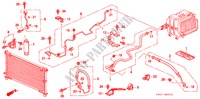 KLIMAANLAGE (SCHLAEUCHE/LEITUNGEN)(LH) für Honda SHUTTLE 2.2ILS 5 Türen 4 gang automatikgetriebe 1995