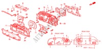 KOMBIINSTRUMENT BAUTEILE(98/99) für Honda ODYSSEY EXI 5 Türen 4 gang automatikgetriebe 1999
