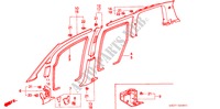 SAEULENZIERSTUECK(RH) für Honda ODYSSEY EXI 5 Türen 4 gang automatikgetriebe 1998