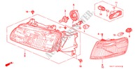 SCHEINWERFER für Honda SHUTTLE 2.3IES 5 Türen 4 gang automatikgetriebe 1999