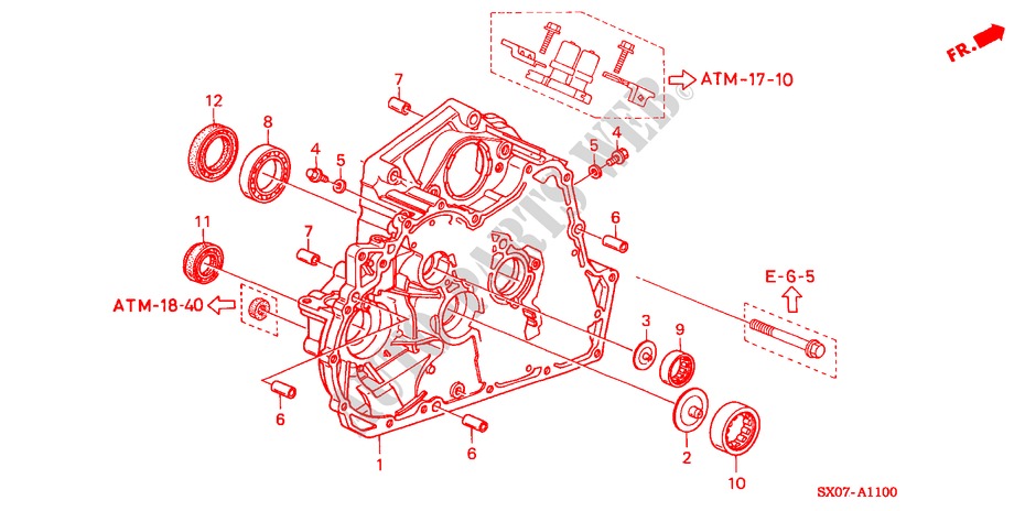 DREHMOMENTWANDLERGEHAEUSE(2.3L) für Honda SHUTTLE 2.3IES 5 Türen 4 gang automatikgetriebe 1998