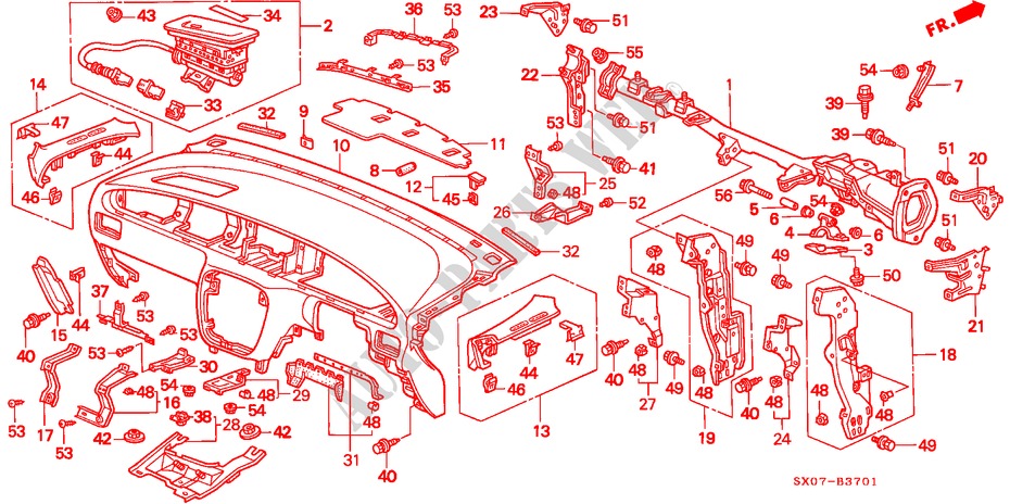 INSTRUMENTENBRETT(RH) für Honda SHUTTLE 2.3IES 5 Türen 4 gang automatikgetriebe 1998
