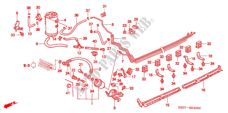 KRAFTSTOFFLEITUNG für Honda SHUTTLE 2.3IES 5 Türen 4 gang automatikgetriebe 1998