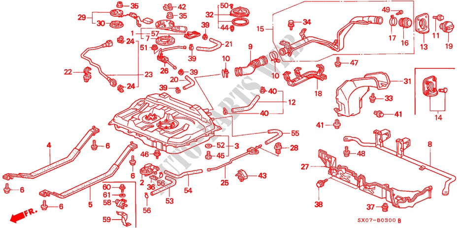 KRAFTSTOFFTANK für Honda SHUTTLE 2.3IES 5 Türen 4 gang automatikgetriebe 1998