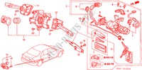 KOMBISCHALTER(2) für Honda CITY EXI-S 4 Türen 4 gang automatikgetriebe 2002