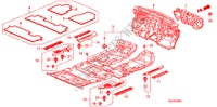 BODENMATTE für Honda PILOT TOURING 5 Türen 5 gang automatikgetriebe 2011