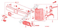 HECKLEUCHTE/KENNZEICHENBELEUCHTUNG für Honda PILOT TOURING 5 Türen 5 gang automatikgetriebe 2011