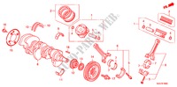 KURBELWELLE/KOLBEN für Honda PILOT EX-L 5 Türen 5 gang automatikgetriebe 2011