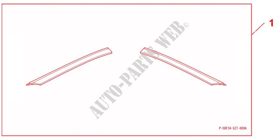A PILLAR DECORATI für Honda CR-Z BASE 3 Türen 6 gang-Schaltgetriebe 2011