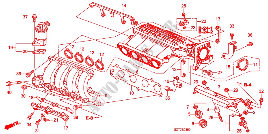 ANSAUGKRUEMMER für Honda CR-Z TOP 3 Türen 6 gang-Schaltgetriebe 2011