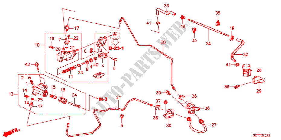 HAUPTKUPPLUNGSZYLINDER(RH) für Honda CR-Z TOP 3 Türen 6 gang-Schaltgetriebe 2011