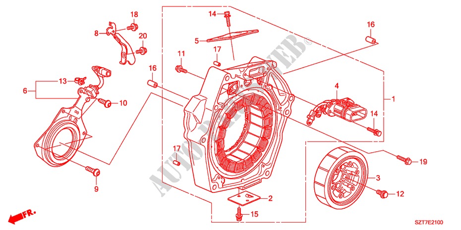 IMA MOTOR für Honda CR-Z TOP 3 Türen 6 gang-Schaltgetriebe 2011
