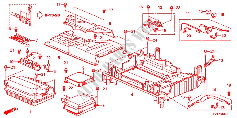 IMA STEUEREINHEIT/DECKEL für Honda CR-Z BASE 3 Türen 6 gang-Schaltgetriebe 2011