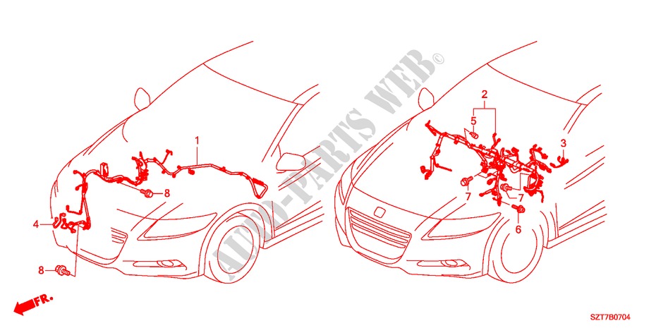 KABELBAUM(3)(LH) für Honda CR-Z BASE 3 Türen 6 gang-Schaltgetriebe 2011