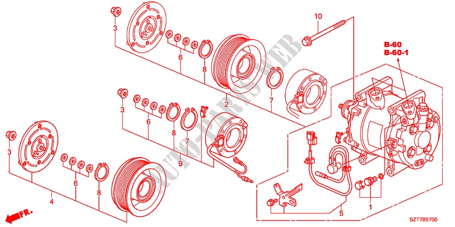 KLIMAANLAGE(KOMPRESSOR) für Honda CR-Z BASE 3 Türen 6 gang-Schaltgetriebe 2011