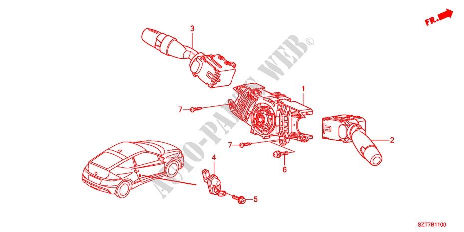 KOMBISCHALTER für Honda CR-Z TOP 3 Türen 6 gang-Schaltgetriebe 2011