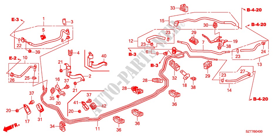 KRAFTSTOFFLEITUNG für Honda CR-Z BASE 3 Türen 6 gang-Schaltgetriebe 2011