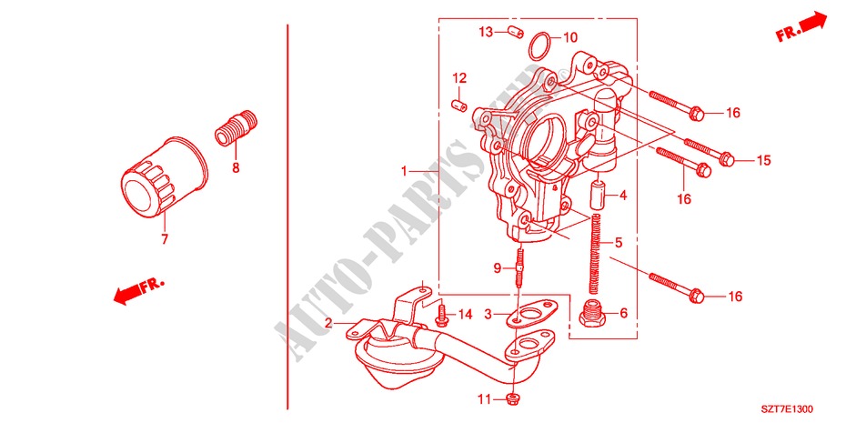 OELPUMPE für Honda CR-Z BASE 3 Türen 6 gang-Schaltgetriebe 2011