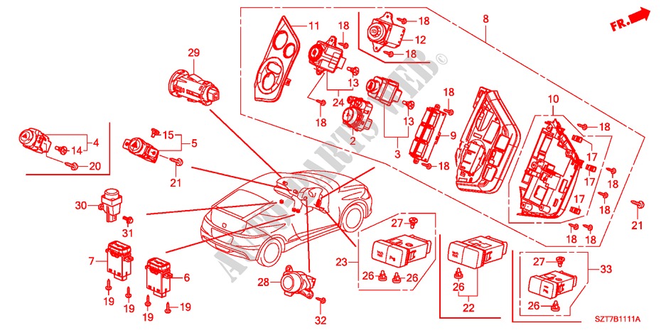 SCHALTER(RH) für Honda CR-Z THIS IS 3 Türen 6 gang-Schaltgetriebe 2011