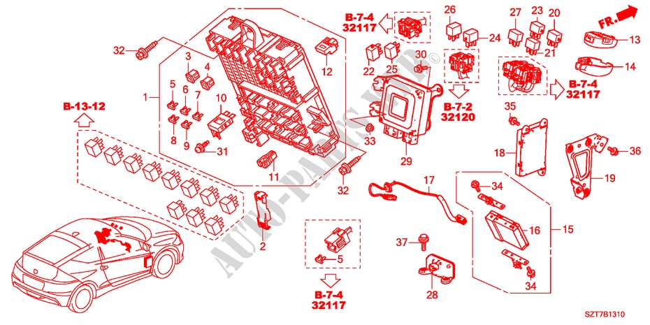 STEUERGERAT(KABINE)(1)(LH) für Honda CR-Z TOP 3 Türen 6 gang-Schaltgetriebe 2011