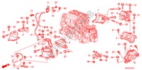 MOTORBEFESTIGUNGEN(L4)(AT) für Honda ACCORD 2.4 EX 4 Türen 5 gang automatikgetriebe 2009