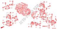 MOTORBEFESTIGUNGEN(V6) für Honda ACCORD 3.5 LX 4 Türen 5 gang automatikgetriebe 2009