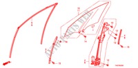 VORDERE TUERSCHEIBE/REGLER für Honda ACCORD 2.4 LX 4 Türen 5 gang automatikgetriebe 2008