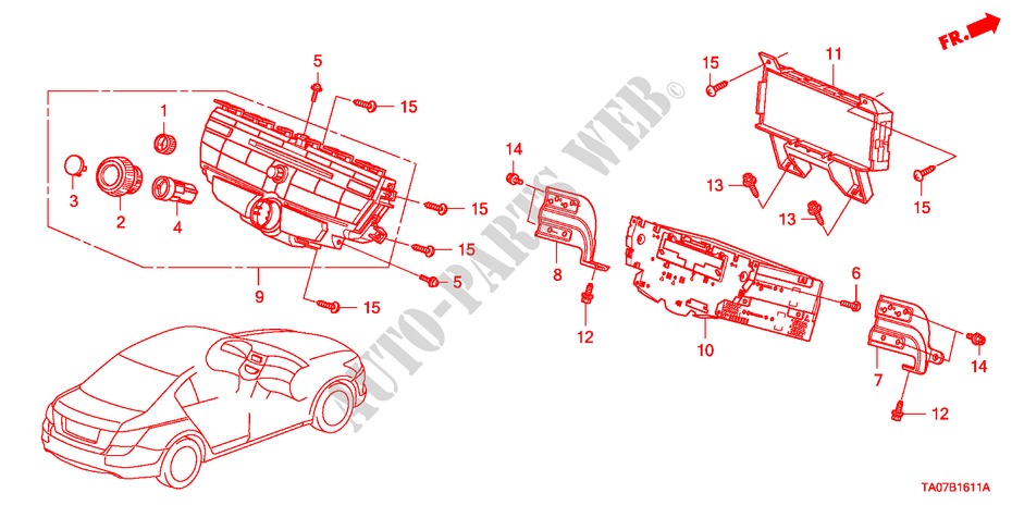 AUDIOEINHEIT(6CD) für Honda ACCORD 3.5 EX 4 Türen 5 gang automatikgetriebe 2011