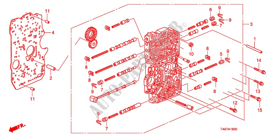 HAUPTVENTILKOERPER(V6) für Honda ACCORD 3.5 EX 4 Türen 5 gang automatikgetriebe 2011