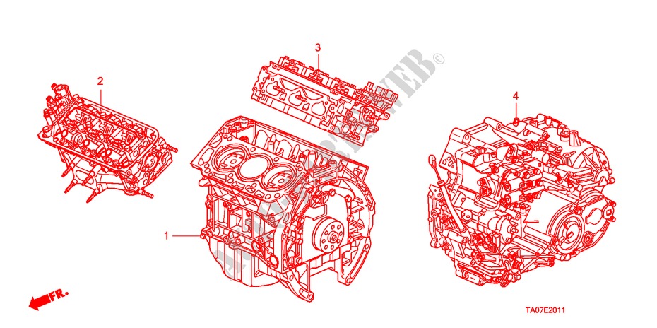 MOTOREINHEIT/GETRIEBE KOMPL.(V6) für Honda ACCORD 3.5 EX 4 Türen 5 gang automatikgetriebe 2011
