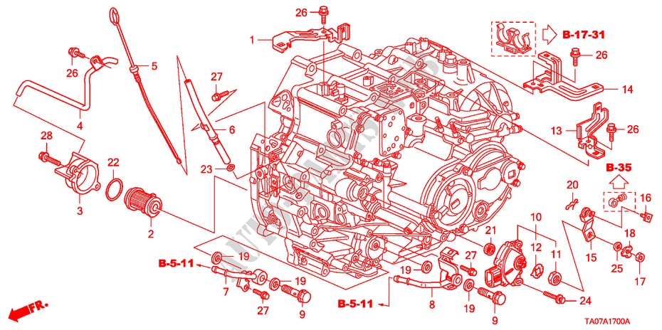 OELSTANDMESSER/ATF LEITUNG(V6) für Honda ACCORD 3.5 EX 4 Türen 5 gang automatikgetriebe 2011