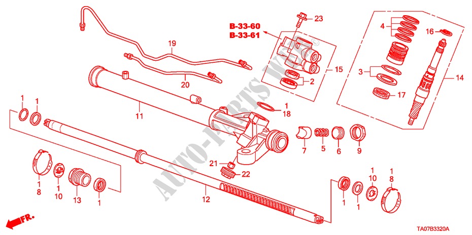 P.S. GEAR BOXCOMPONENTS für Honda ACCORD 3.5 EX 4 Türen 5 gang automatikgetriebe 2011
